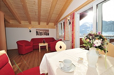 Alpen Apart Hofer kitchen-cum-living room