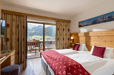 Schlafzimmer mit Blick auf die Hohe Salve